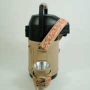 Termo Inox 1.9 En Cuero Napa Beige Con Ao Poi