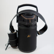 Termo Inox 1.9 Forrado Completo En Cuero Negro Napa