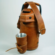 Termo Inox 1.9 Forrado Completo En Cuero Suela Gastado