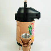 Termo Inox 1.9 En Simil Beige Graneado Con Arte Y Ñanduti