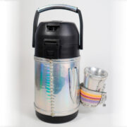 Termo Inox 1.9 En Simil Cuero Galactico Con Faja Y Ñanduti