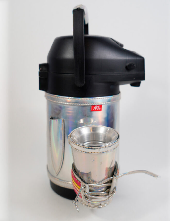 Termo Inox 1.9 En Símil Cuero Galáctico Con Faja