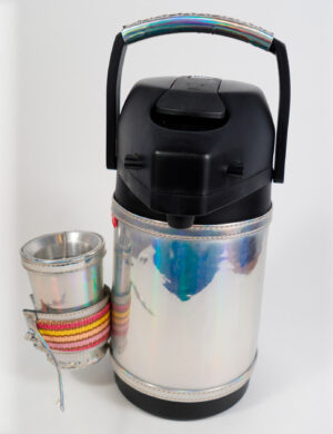 Termo Inox 1.9 En Símil Cuero Galáctico Con Faja