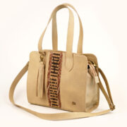 Cartera KiKi De Cuero Marron Japones Claro Con Karaguata