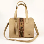 Cartera KiKi De Cuero Marron Japones Claro Con Karaguata