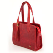 Cartera Kiki En Cuero Rojo