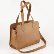 Cartera Kiki De Cuero Marron Japones Claro