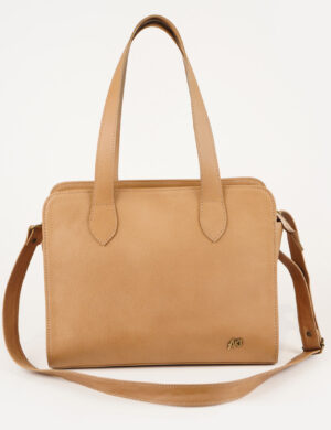 Cartera Kiki De Cuero Marron Japones Claro