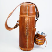 Termo Mate Alto Termolar En Cuero Suela Con Faja