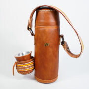 Termo Mate Alto Termolar En Cuero Suela Con Faja