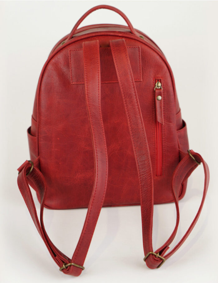 Mochila Mapiz En Cuero Rojo Gastado Premium Mochila Mapiz En Cuero Rojo Gastado Premium