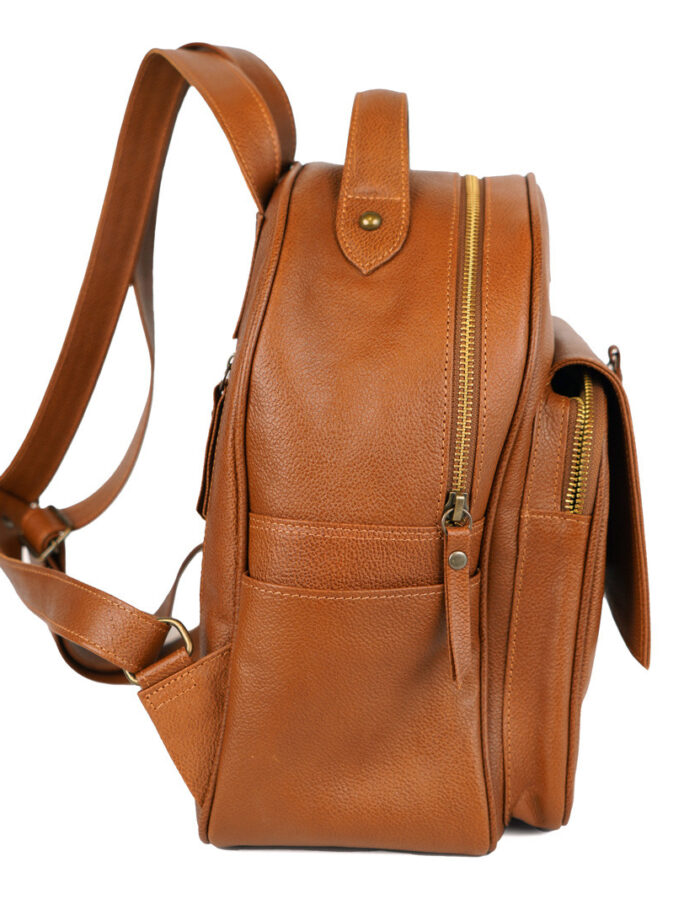 Mochila Mapiz En Cuero Marron Suela Graneado Mochila Mapiz En Cuero Marron Suela Graneado