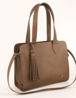 Cartera Kiki En Cuero Marron Arena Oscuro