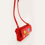 Carterita Jime En Cuero Rojo Con Ñanduti