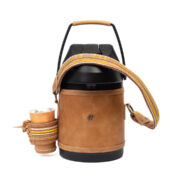 AKI TERMO INOX 2,5 TERERE CUERO MARRON SUELA CON FAJA 1